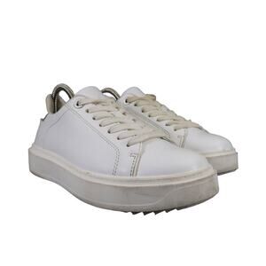 Steve Madden Shoes Womens 7 Sneakers Fashion Platform Charlie White Lace Up Low